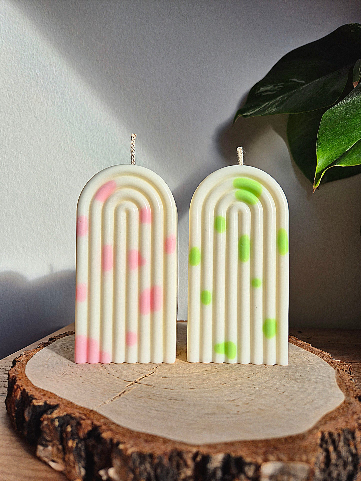 Frühlingsregenbogen Kerze